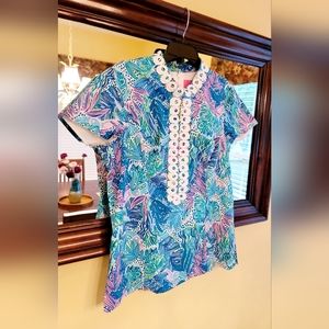 Lilly Pulitzer Kerry Top Blouse Holiday in the Sun